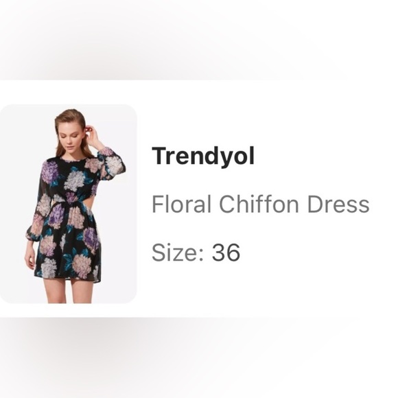 Trendyol Floral Cut-out Dress-Small - Picture 5 of 5